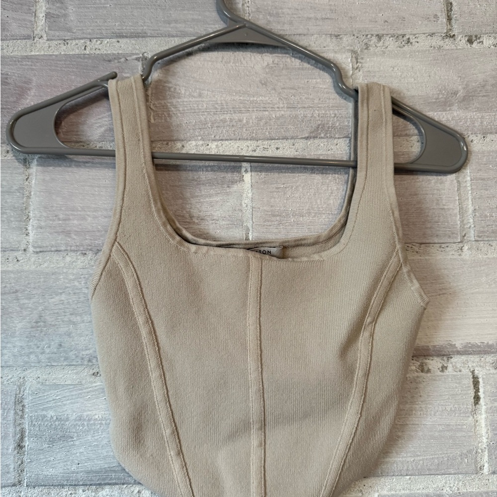 Babaton Cream Sleeveless Top